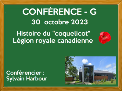 <strong>CONFÉRENCE G – 30 OCTOBRE 2023</strong>