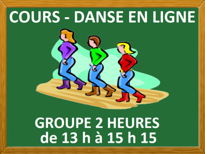 DANSE EN LIGNE –  2 HEURES – 13 H À 15 H 15