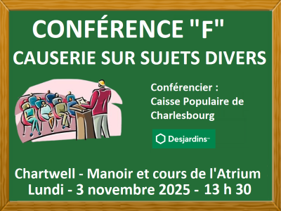 CONFÉRENCE F - 3 NOVEMBRE 2025