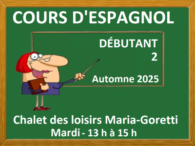COURS D'ESPAGNOL – DÉBUTANT 2