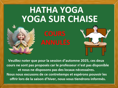 COURS HATHA YOGA ET YOGA SUR CHAISE
