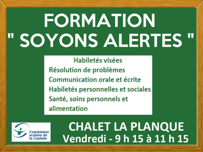 FORMATION "SOYONS ALERTES"