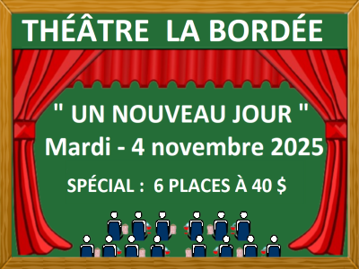 BILLETS À 40 $ POUR LA PIÈCE « UN NOUVEAU JOUR »