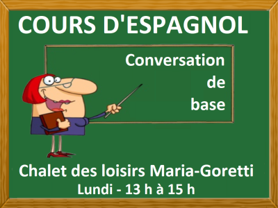 COURS D'ESPAGNOL -&nbsp; Conversation de base - Lundi