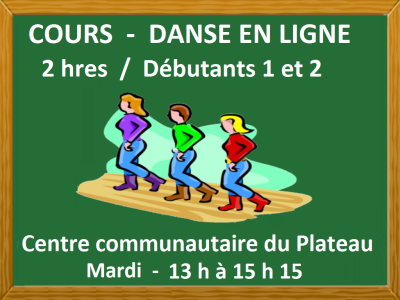 COURS DANSE EN LIGNE - 2 HRES &ndash; D&eacute;butants 1 et 2