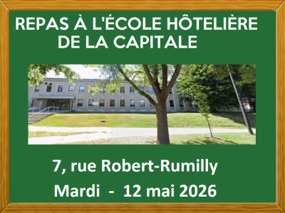 D&Icirc;NER &Agrave; L&rsquo;&Eacute;COLE H&Ocirc;TELI&Egrave;RE DE LA CAPITALE