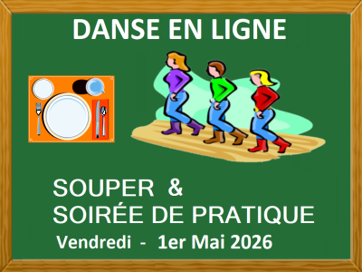 DANSE EN LIGNE - SOIR&Eacute;E DE PRATIQUE - 1ER MAI 2026