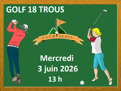 GOLF 18 TROUS&nbsp; &ndash; Mercredi -&nbsp; 3 juin 2026