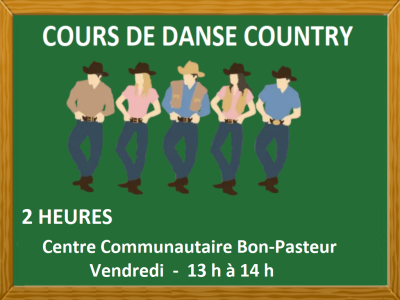 COURS DE DANSE COUNTRY &ndash; 2 HEURES &lpar;Groupes 1 et 2