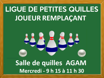 LIGUE DE PETITES QUILLES  &nbsp;- JOUEUR REMPLA&Ccedil;ANT