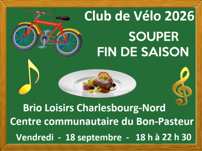 CLUB DE V&Eacute;LO - SOUPER FIN DE SAISON